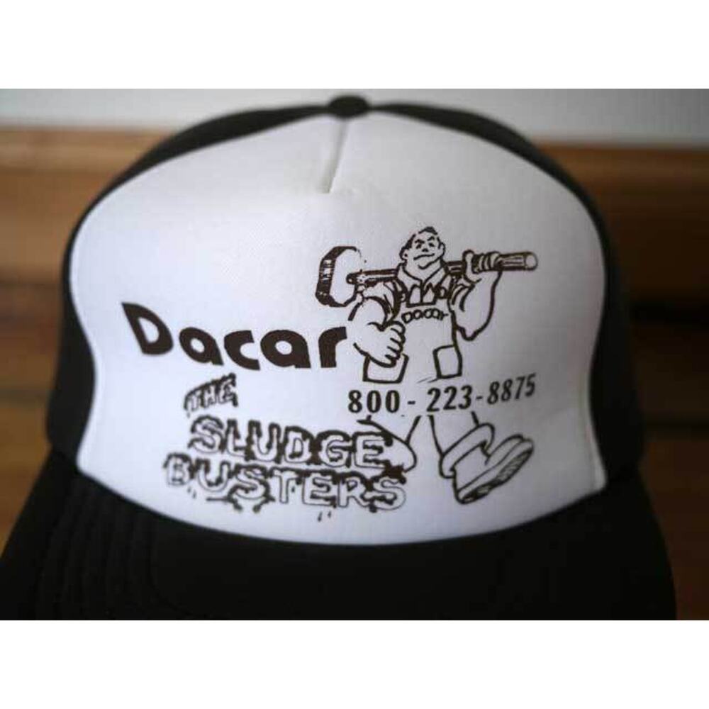 Vintage 80s Dacar "The Sludge Busters" Trucker Hat Cap One Size Adjust